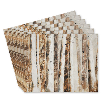 Abstract Forest Polyester Mindaugas Set of 6 - Home Decor
