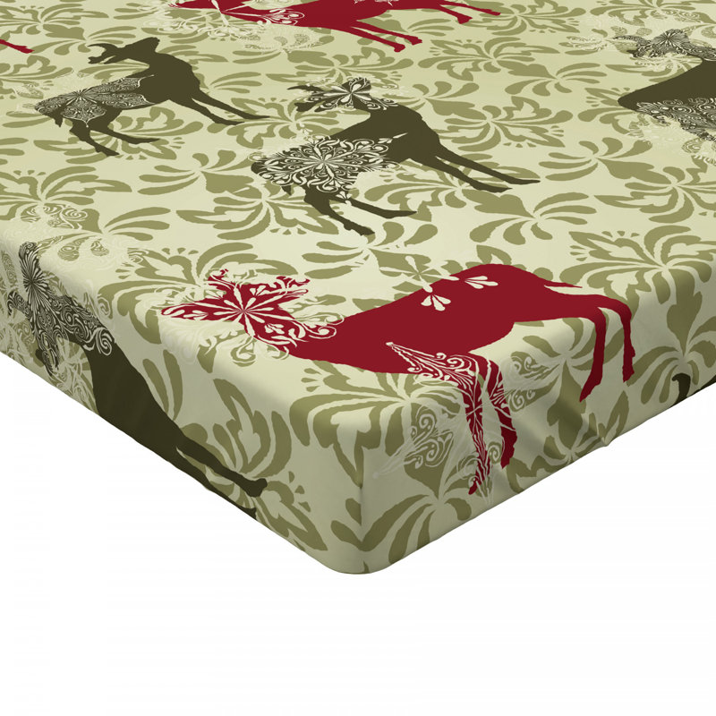 Microfiber Damask Fitted Sheet, Full Fitted Sheet