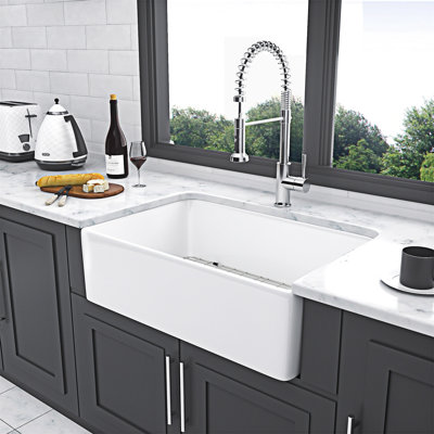 Farmhouse Apron-Front Kitchen Sink Single Bowl