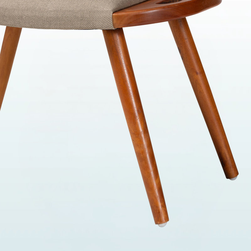 Banc décoratif en tissu brun clair et bois brun Chêne de Zoule, H 15,39 po x l 24,85 po x P 13,90 po