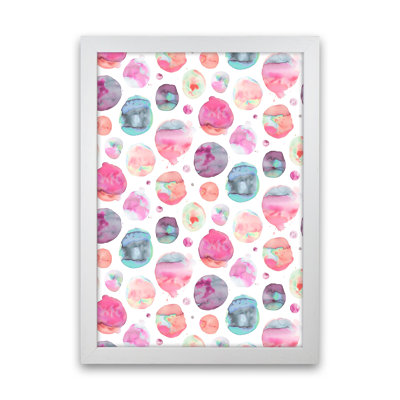 Big Watery Dots Pink - Print