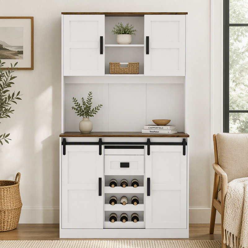 Garde-manger avec tablettes, portes et tiroirs