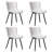 Modern Faux Leather Dining Chairs Upholstered Side Chairs for Kitchen & Living Room