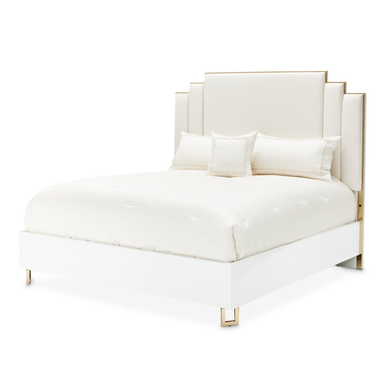 Palm Gate Queen Upholstered Bed - Cloud White, Queen