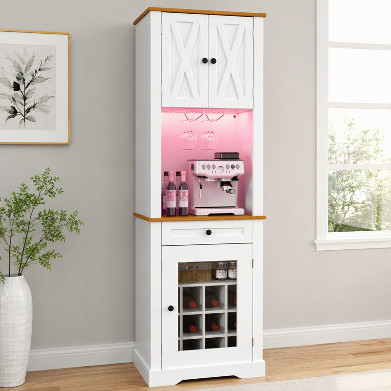 22.44 " W Plastic / Acrylic Sideboard, White