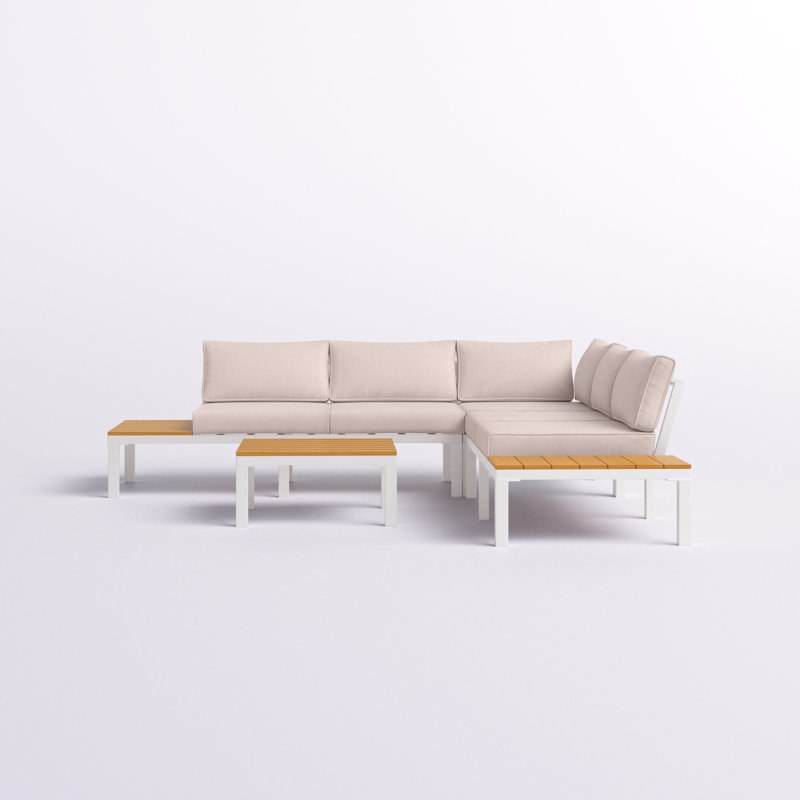 Ensemble de conversation modulaire avec coussins 4 pièces Antavion