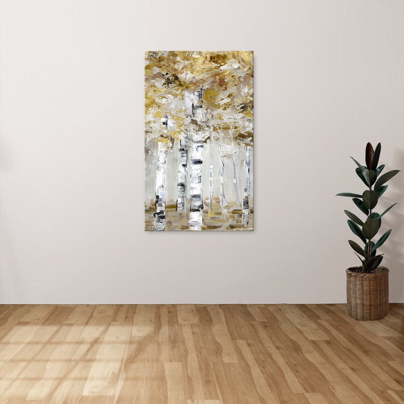 "Neutral Birch I" par Sally Swatland, reproduction sur toile, H 30 po x l 18 po x P 1 po