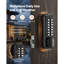 Verrouillage mécanique de porte d'entrée sans clé, mise à niveau 2.0 du code, code 4-7 chiffres, bouton de porte mécanique à bouton-poussoir simple face, verrouillage automatique, pour portes de jardin, intérieur ou extérieur, noir