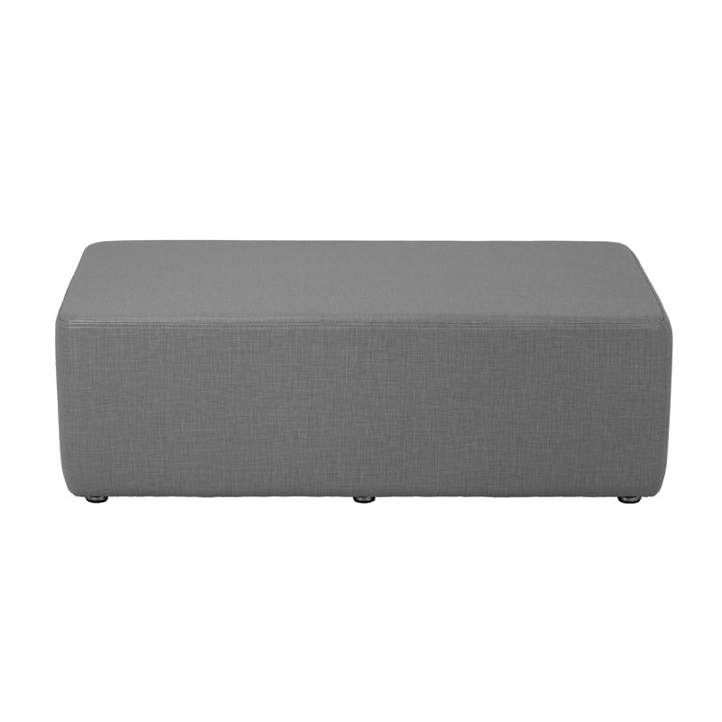 Pro Series Upholstered Rectangle Ottoman 12" Height, Dark Gray
