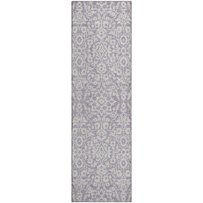 Premium Machine Washable Prisco Lavender Rug, Runner 2'3" x 7'6"