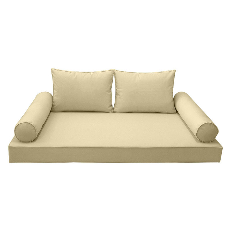 Outdoor Daybed Seat / Back Cushion, Light Yellow