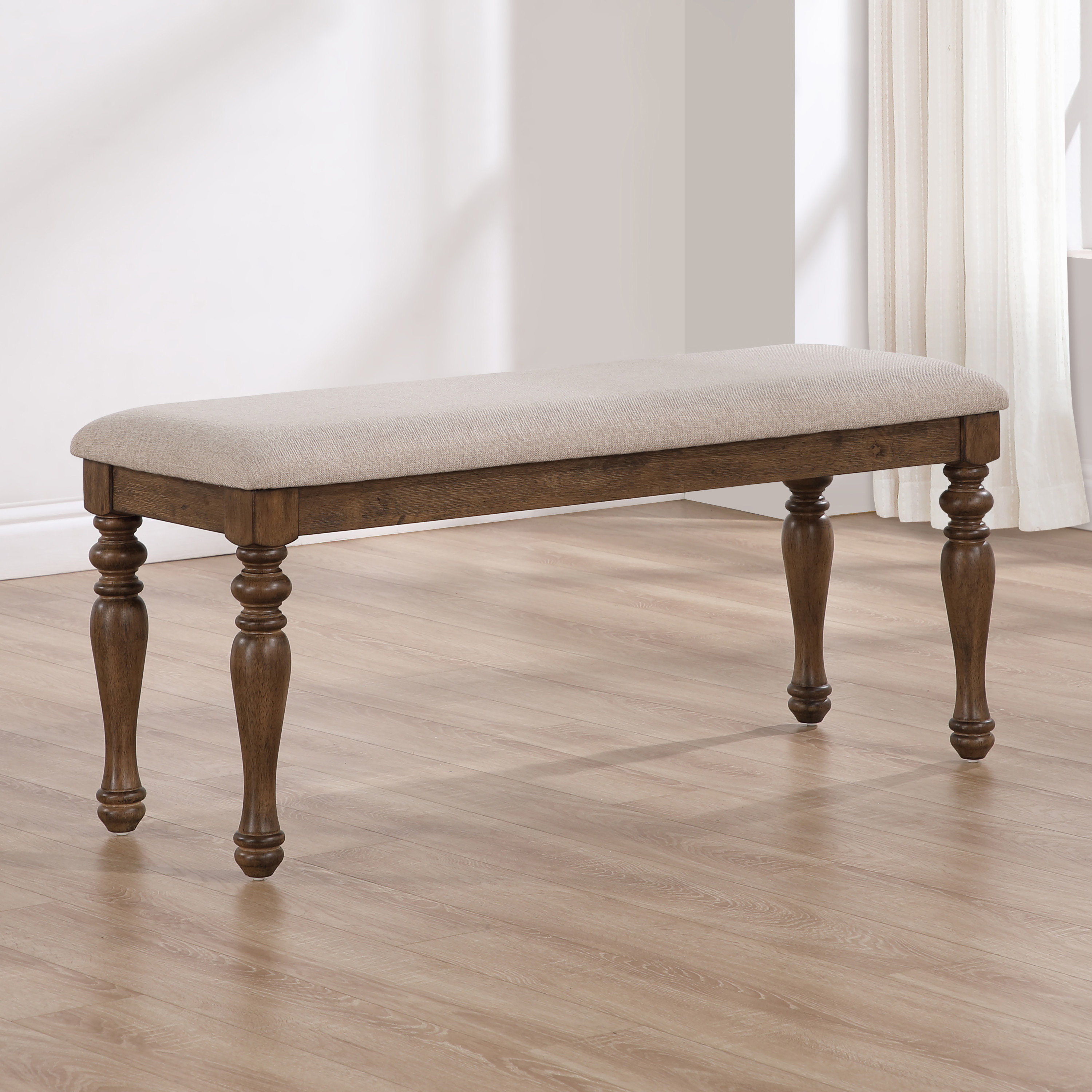 Lockbourne Polyester Upholstered Bench