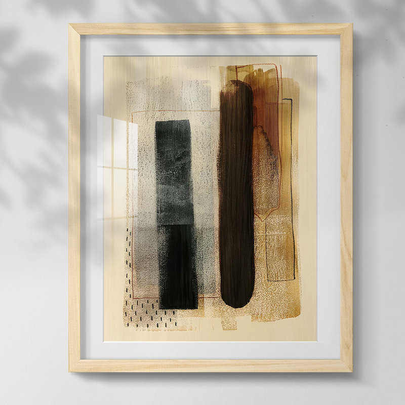 Neutral Frame II, reproduction encadrée, Blanc, Papier avec cadre naturel