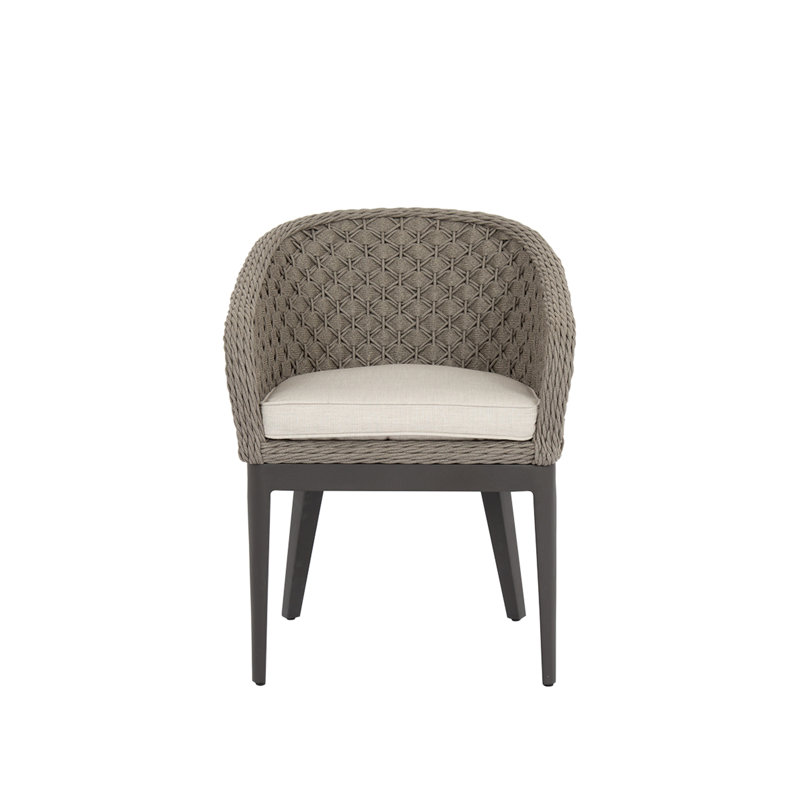 Marbella Outdoor Dining Armchair, Echo Ash Sunbrella®