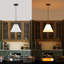 Luminaire suspendu en verre plissé Farmhouse, hauteur réglable de 13 po à 92 po, cadre à poignée rétro noir mat avec abat-jour en verre blanc givré, base E26, homologué ETL - parfait pour la salle à manger avec îlot de cuisine