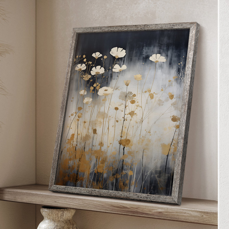 Reproduction encadrée FLORAL Series CDXVIII - bois massif, H 11 po x l 9 po