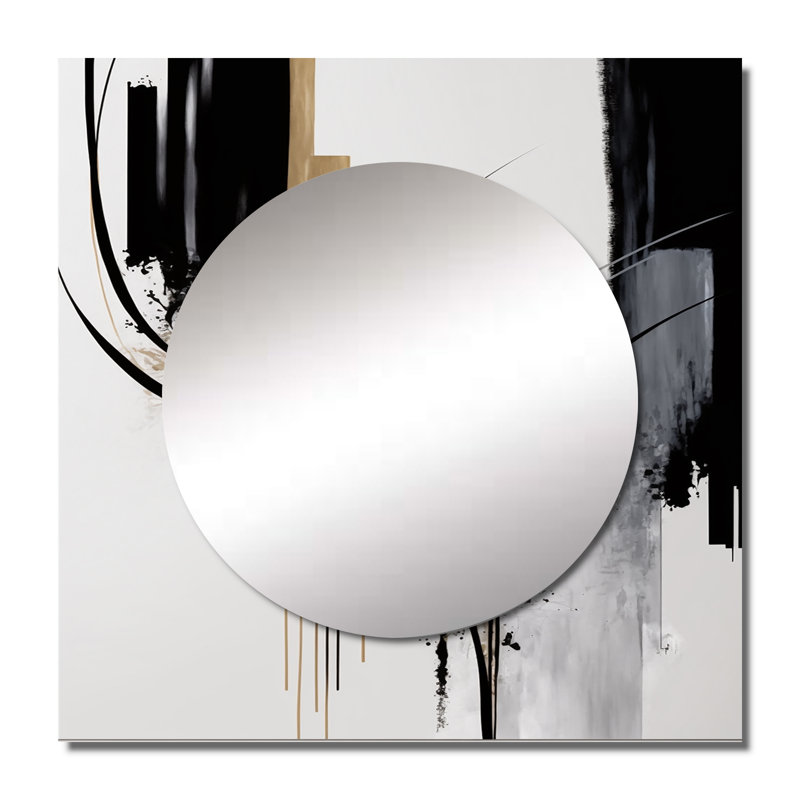 Miroir mural de salon moderne Flener, 36 po x 36 po