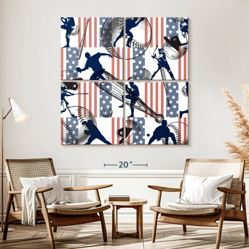 Sireci Baseball Pattern, 57" H x 57" W