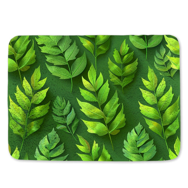 Tapis de bain à motif de feuilles Leaf