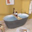 Baignoire autoportante autoportante en acrylique de 59 po x 29,5 po-100234001