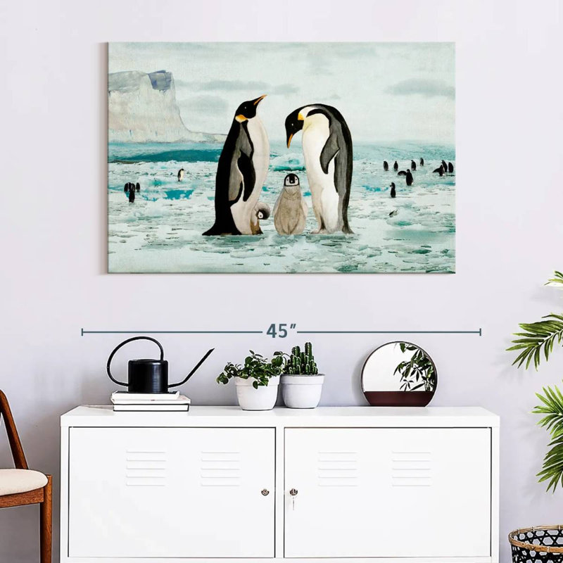 Brampt Emperor Penguin Family, 26" H x 39" W