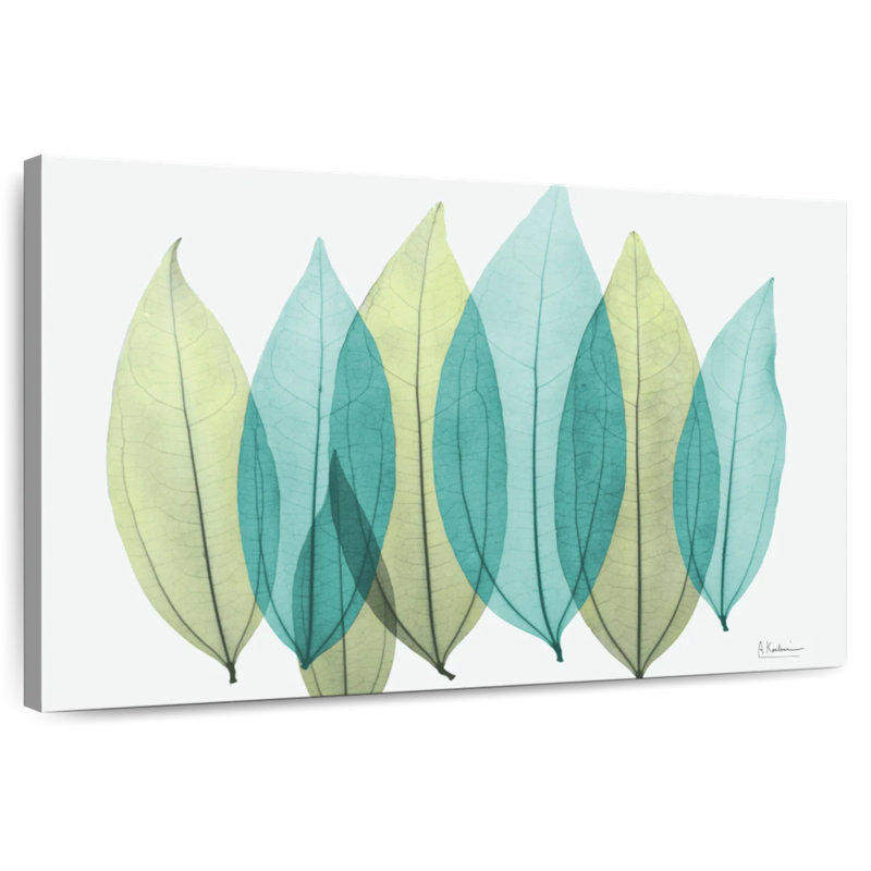 Harnek bleu vert feuilles de coculus, H 24 po x l 36 po