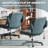 Modern Cross Legged Office Chair With Adjustable Armrest And Swivel Wheels-1641966356