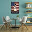 God Bless America Snowman Vintage Winter Wall Art Print 1 Piece Wrapped Canvas Wall Art-1715038859