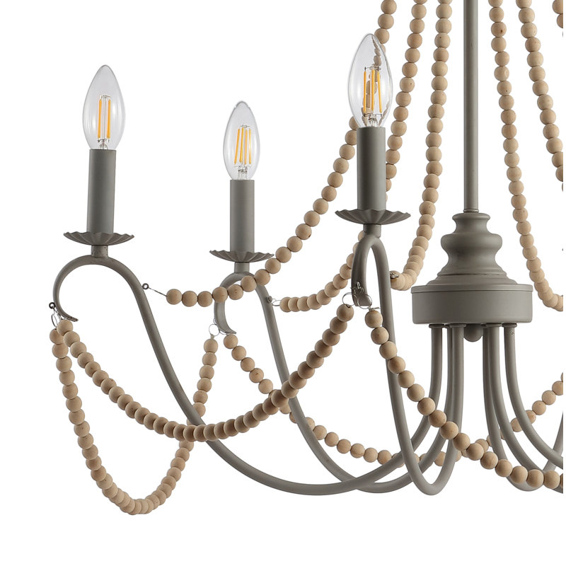 Carnes Bohemian Farmhouse Iron LED Chandelier