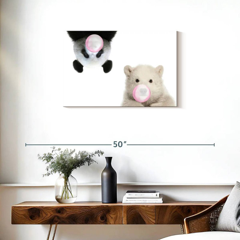 Bears Bubble Gum sur toile, H 20 po x l 30 po x P 1,25 po