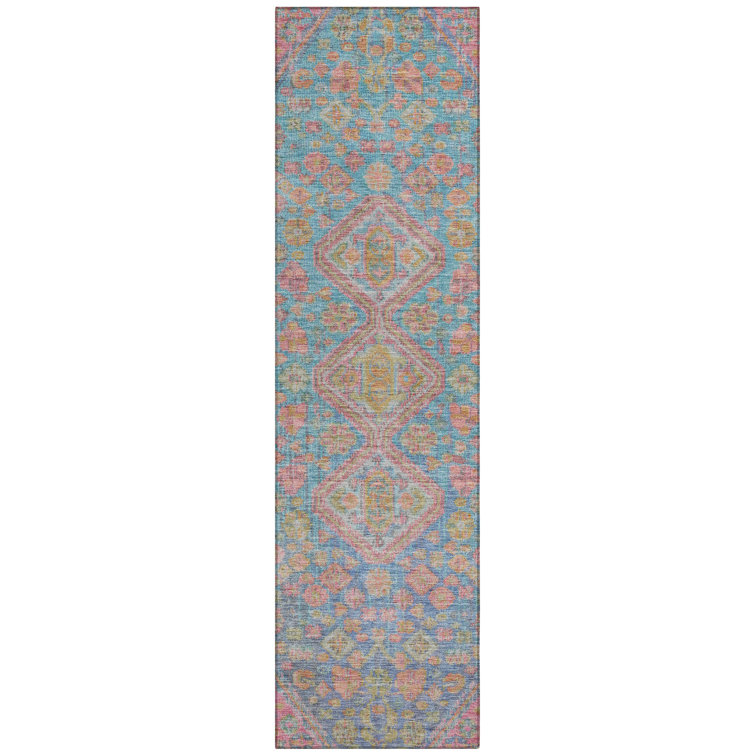 Machine Washable Indoor/Outdoor Xhevrie Sky Rug