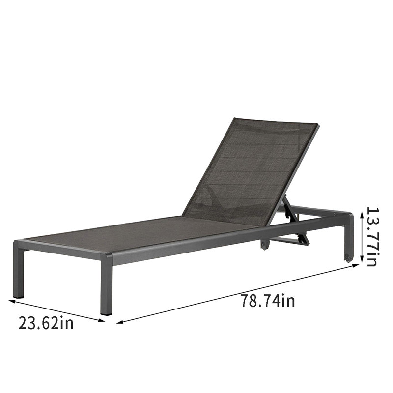 Savier Outdoor Metal Chaise Lounge