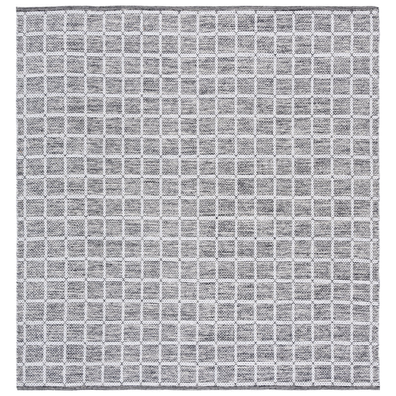 Nabi 977 Area Rug In Black / Ivory, Square 6'