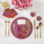 Sous-verres ronds d'automne en cuir végétalien mauve-119015303