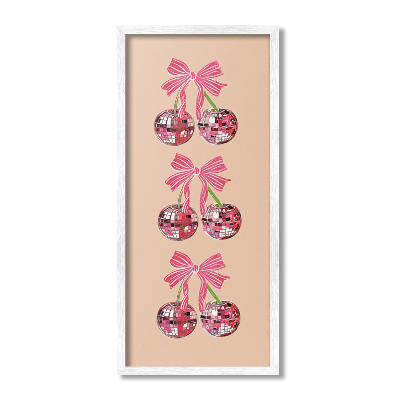 Cerises avec rubans, estampe numériqueAmeliaNoyes, Estampe numérique Farmhouse, H 30 po x l 13 po