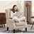 Comfortable Wingback Accent Chair With Exquisite Detailing-779238129