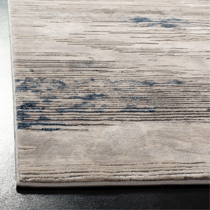 Ismael Abstract Ivory Area Rug, Rectangle 6'7" x 9'