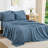 Andency Super King Plus Comforter Set Olive Green - 7 Piece Bed in a Bag Oversized King, Olive Green Boho Tufted Bedding Sets, Lightweight Fluffy Bed Set with Comforter, Sheets, Pillowcases & Shams-124621828-124621824