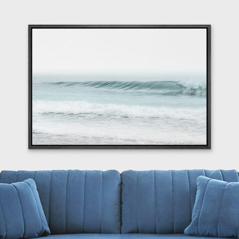 «Coastal Beach Ocean Wave On Washed Out Beach Nature», reproduction sur toile, H 16 po x l 24 po x P 1,5 po