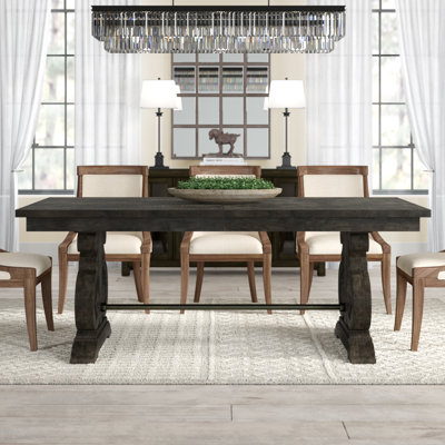 Ellsinore Extendable Pine Solid Wood Top Dining Table