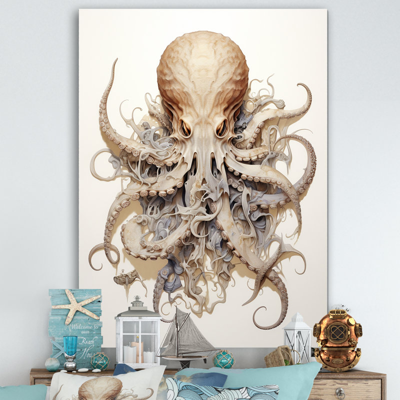 Superheros Octopus Warrior II, Toile tendue, H 20 po x l 12 po x P 1 po