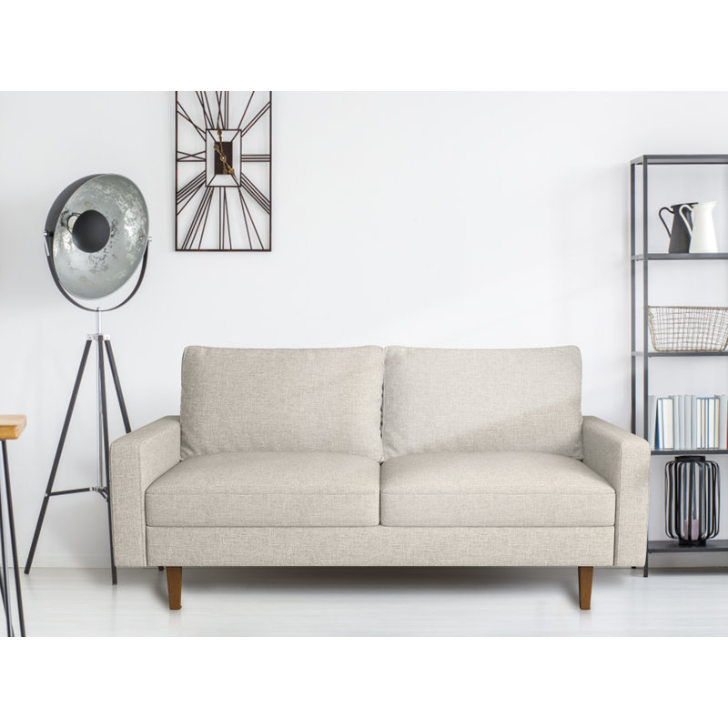 Zayn Upholstered 69.7'' Sofa, Beige Linen Blend