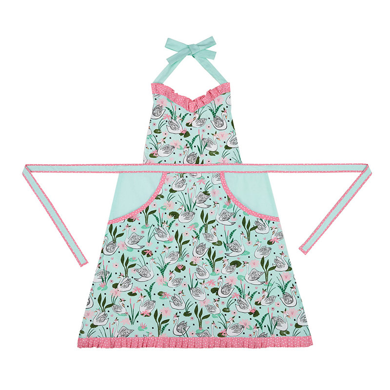 Swan Lake Ruffled Kitchen Apron
