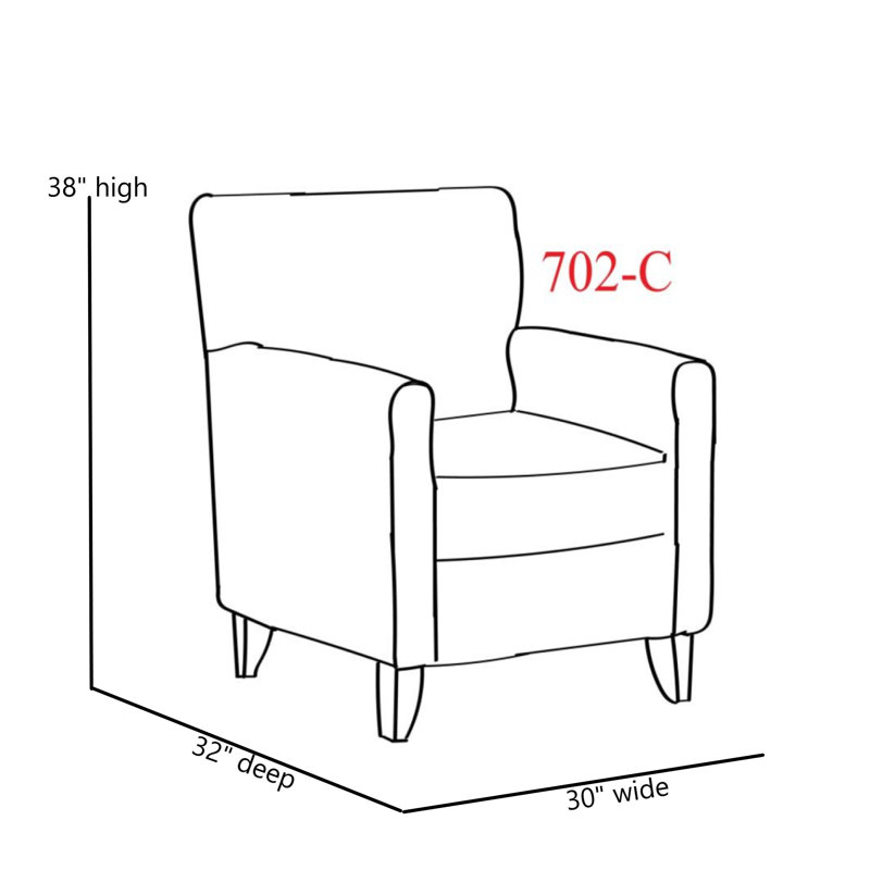 Fauteuil en polyester de 30 po de large Aravis, Mélange de polyester glacier blanc cassé