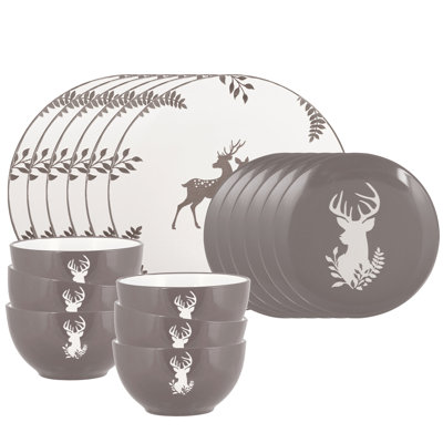 Stoneware Dinnerware Set 18 Piece - Service for 6