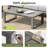Adden 4-Piece Hand-Painted Outdoor Conversation Set With 3-Seater Sofa, Gray Cushions And Coffee Table-122879144-122881294