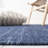 Rubinstein Hand Loomed Wool/Cotton Striped Rug in Navy-1536990726