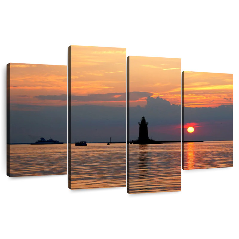 Aletra Cape Henlopen Lighthouse Sunset, 54" H x 84" W