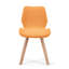 Helenville 41cm H Velvet Upholstered Upholstered Back Side Chair in Orange