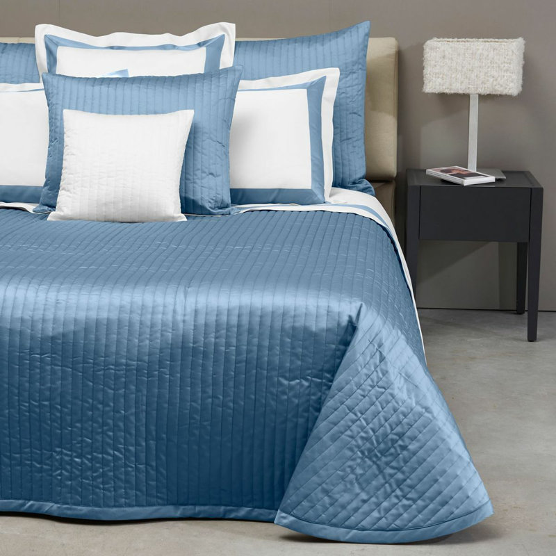 Siena Channel Coverlet, King Coverlet, Airforce Blue